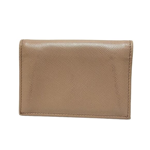 PRADA - Beige Leather Business Card Holder 114-072125 - Picture 2 of 4